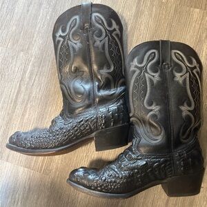 Black Western Cowboy Boots by Durango Alligator Leather sz 8. 1/2 D